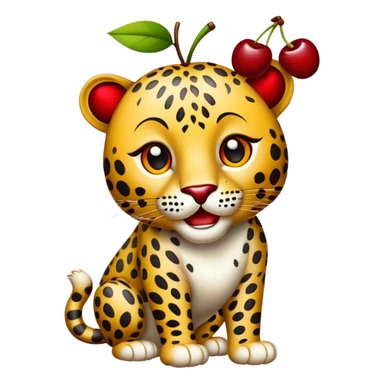 Leopardo con cerezas Marca Coach sticker