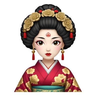 geisha hold medusa head  sticker