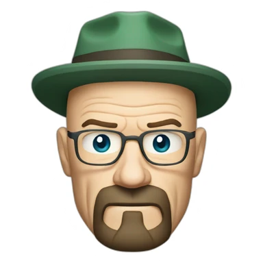 walter white playing curling sticker