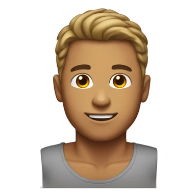 Tan guy with hair on the sides of hair but no hair in the middle, young sticker