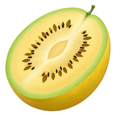 honeydew whole very yellow melon oval shape sticker