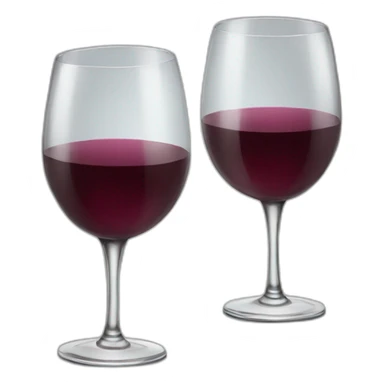 two wine glasses sticker