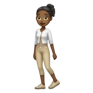 Girl with one leg sticker