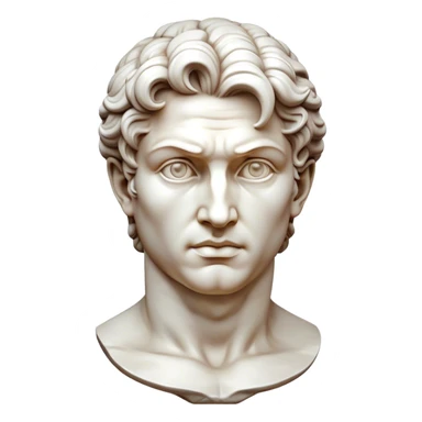 Cinematic Realistic Michelangelo's David Sculpture Emoji, depicted as a masterful Renaissance statue with idealized proportions and a serene noble expression, rendered with lifelike marble textures and soft classical lighting that captures its timeless beauty. sticker
