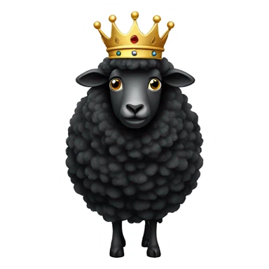 King black sheep with crown mad sticker