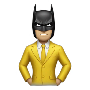full yellow suit batman sticker