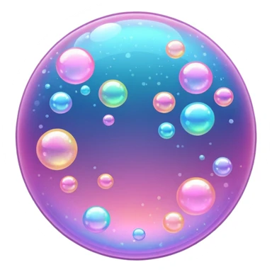 pink  bubbles glittter sticker