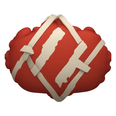 Un emoji oignon avec une croix rouge sur ça  sticker