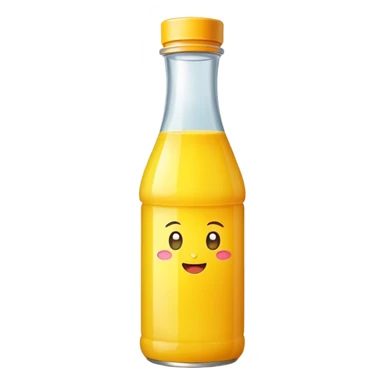 Yellow juice bottled sticker