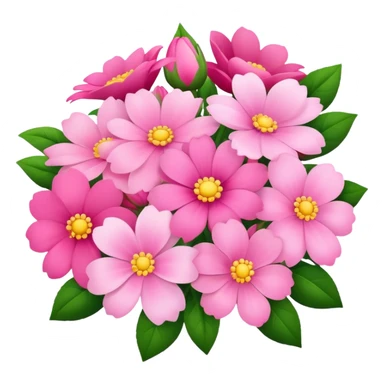 Pink flower bouquet  sticker
