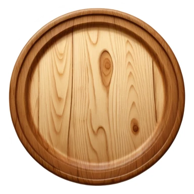 circular wooden slightly curved plate sticker