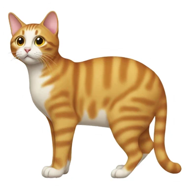 standing cat, full-body, side-profile sticker
