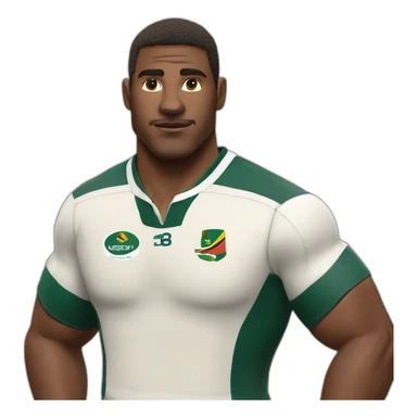 Joueur rugby Sud africain rafu coude en avant sticker