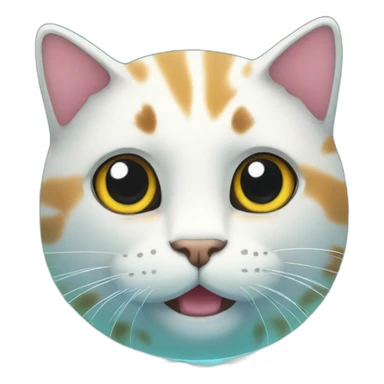 cat underwater sticker