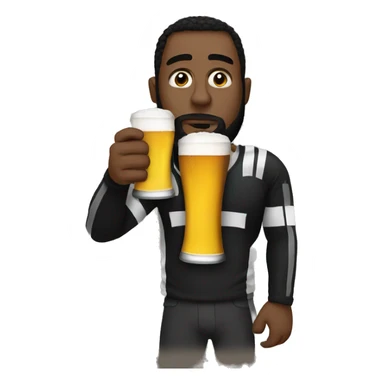 Steeler drinking beer sticker