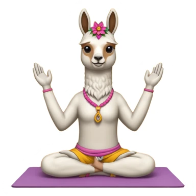 llama doing yoga sticker