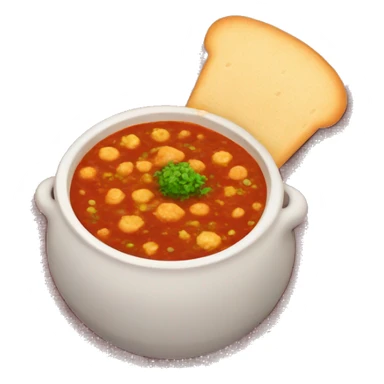 A red gravy containing sprouts called misal with 2 bread and a papad sticker