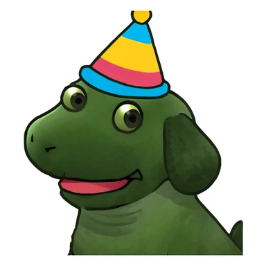 Poodle birthday sticker