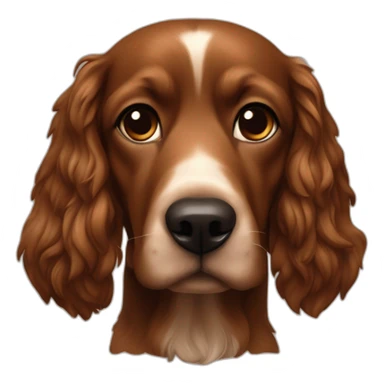 dog coque spanier marron sticker