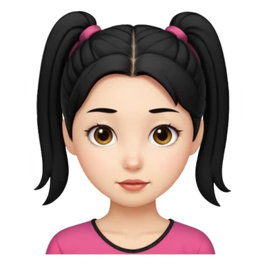 cewe lembut rambut kuncir item kayak cute gitu tapi gausah adakepangnya  dan sudah agak dewasa gitu sticker