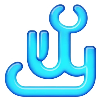 neon sign with the word Lu sticker