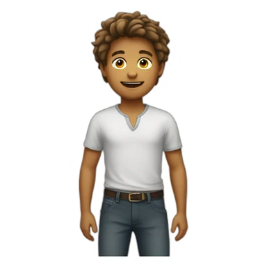 Garçon sur lion sticker