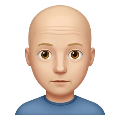 Une personne homme sans cheveux sticker