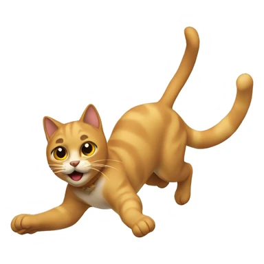 Gato loco volando  sticker