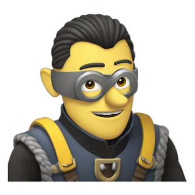 gru fighting minion sticker