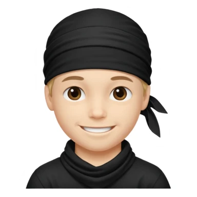 Make a boy wearing black bandana sticker