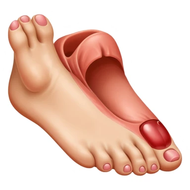 The foot emoji but everything EXCEPT the toes are the eye emoji sticker