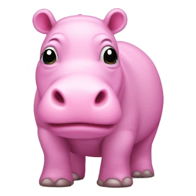 pink hippo sticker