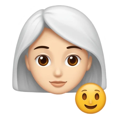 Çok güzel bir sarışın kadın saçları düz uzun kıyafeti beyaz göz rengi kahverengi sticker