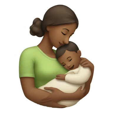 Lady with a baby sticker