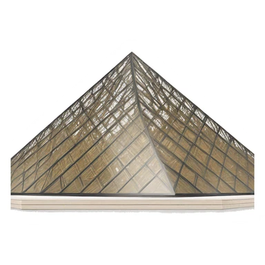 louvre pyramid sticker