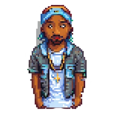 Репер 2Pac, no background sticker