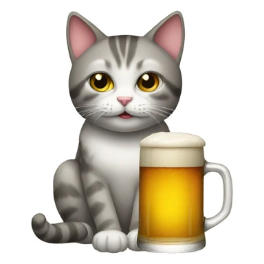 Cat with beer sticker