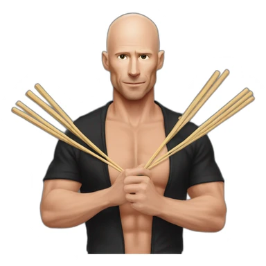 johnny sins holding a Mikado sticker
