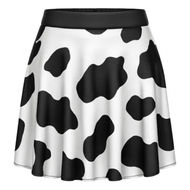 super realistic cow print mini skirt sticker