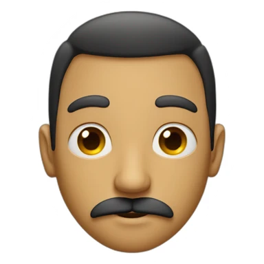 a guy with a nose mustach sticker