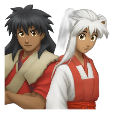 Inuyasha and Kagone sticker