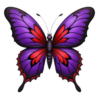 Black and red and purple gothic badass edgy cool butterfly  sticker