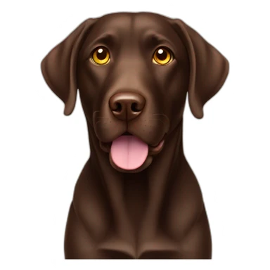 chocolate labrador with golden eyes sticker