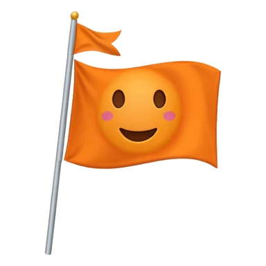 Handheld Flag orange sticker
