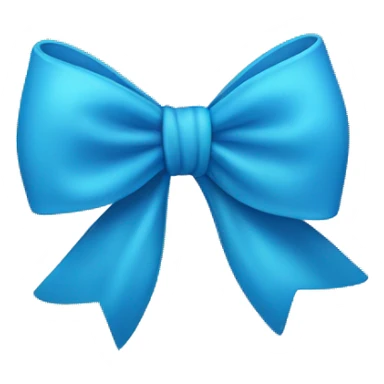 blue bow with loose ends sticker