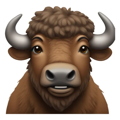 Smiling bison sticker