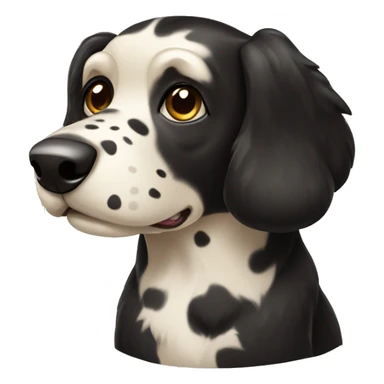 "can de chira" dog, he is black with beige spots sticker