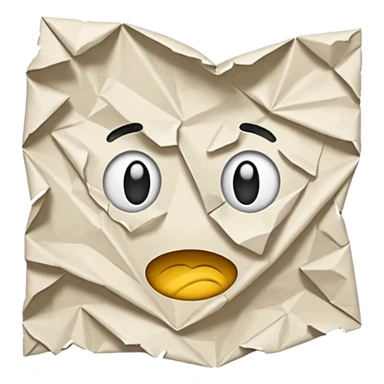 crumpled paper sticker