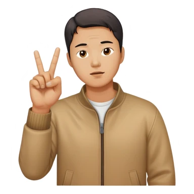 Korean man snapping his fingers sticker