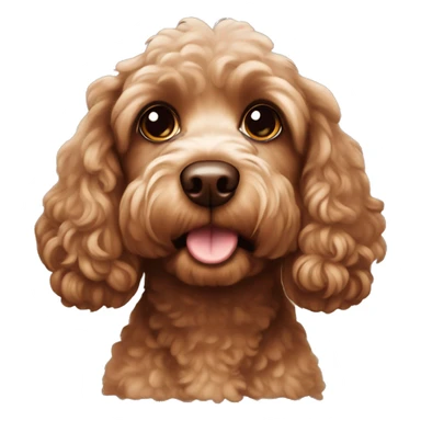Brown cockerpoo sticker